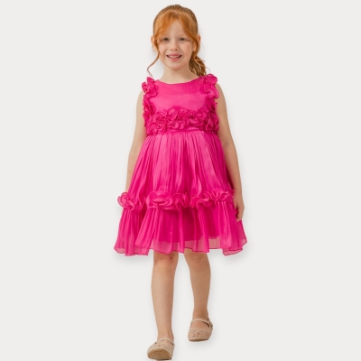 İstasyon Misineli Organze Elbise 5-8 Y.