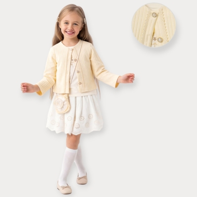 Baby Rose Güpür Etekli Hırkalı Takım 2-5 Y.