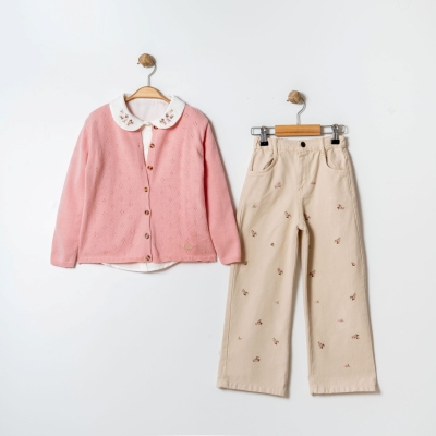 İstasyon Triko Hırkalı Üçlü Takım 4-7 Y.