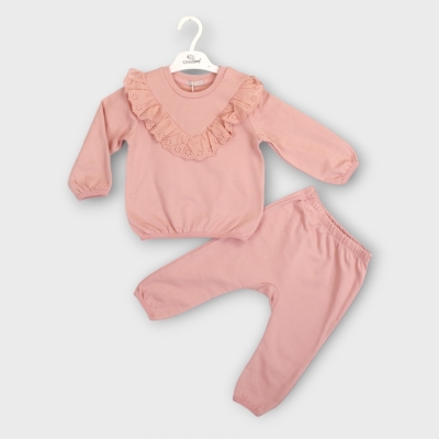 Cassiope Dantel Yakalı Ikili Kız Eşofman Takım 1-1,5-2-3-4-5 Y.