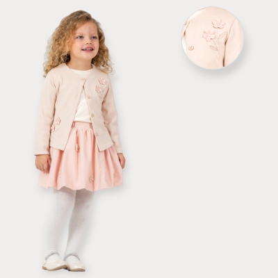 Baby Rose Papatya Nakışlı Hırkalı Etekli Takım 2-5 Y.