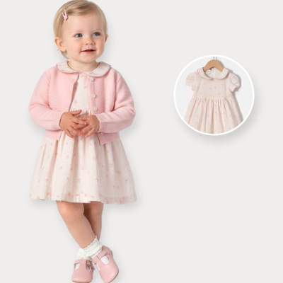 İstasyon Örme Hırkalı Ekose Elbise 9-24 Ay