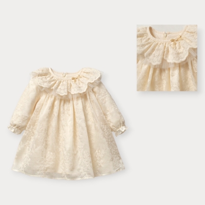 İstasyon Hayal Tül Yakalı Fisto Detaylı Elbise 9-24 Ay