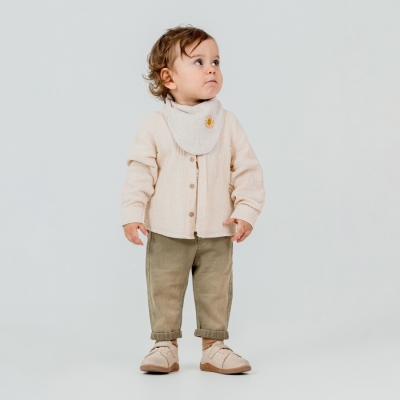 İstasyon Sunny Nakışlı Müslin Gömlekli Üçlü Erkek Takım 9-24 Ay