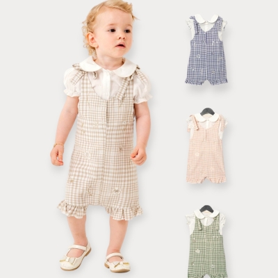 Moon Star Kareli Slopetli Gömlekli İkili Kız Takım 9-2 4ay