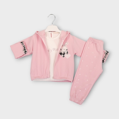 Baby Rose Tavşan Nakışlı Eşofman Takım 9-24 Ay