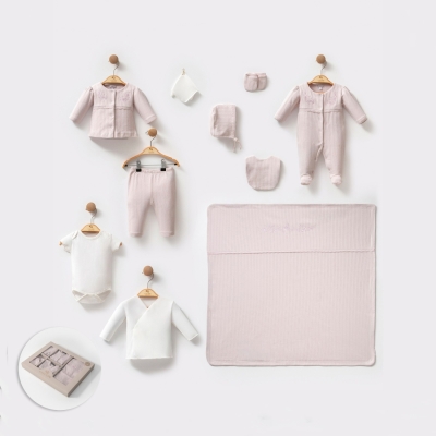 Cassiope Çiçek Nakışlı Dantelli Kız Onlu Zıbın (kutulu)