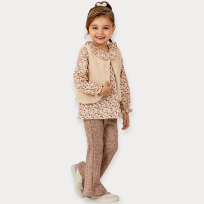 İstasyon İspanyol Paçalı Yelekli Takım 2-5 Y.