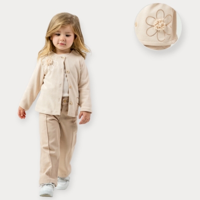 Baby Rose Lase Nakışlı Pantolonlu Takım 1-4 Y.