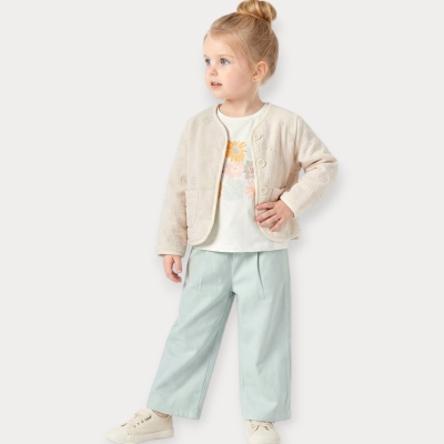 İstasyon Çiçekli Ceketli Üçlü Kız Takım 2-5 Y.