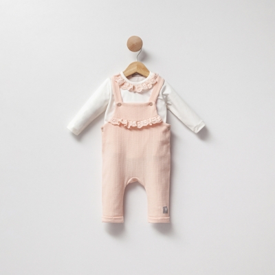 Cassiope  Bluz-pitikare Desenli Danteli Slopet Kız Takım 3-6-9 Ay