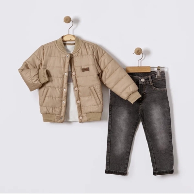 İstasyon  Alo Nakışlı Mikro Montlu Üçlü Erkek Takım 2-5 Y.