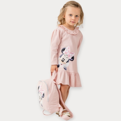 Moon Star Mickey Baskılı Çantalı Elbise 6-9 Y.