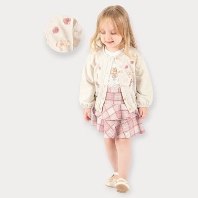 İstasyon Çiçek Aplikeli Ceketli Üçlü Kız Takım 2-5 Y.