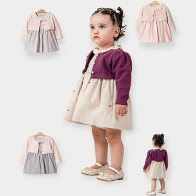 Moon Star Selanik Hırkalı Gabardin Elbise 9-24 Ay