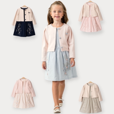 Moon Star Örme Hırkalı Elbise 4-7 Y.