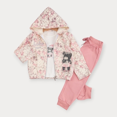 Baby Rose Ayıcık Baskılı Eşofman Takım 2-5 Y.