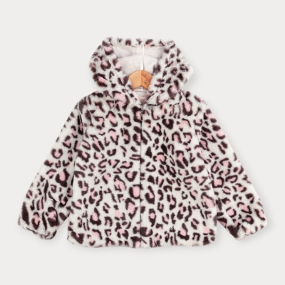 Baby Rose Kapşonlu Peluş Mont 2-5 Y.