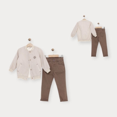 İstasyon Wıld Safarı Nakışlı Montlu Üçlü Erkek Takım 1-4 Y.