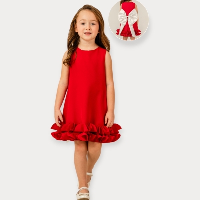 İstasyon Fiyonklu Dabıl Elbise 4-7 Y.