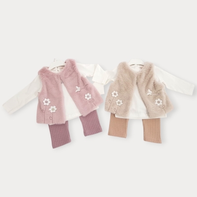 Baby Rose Papatya Nakışlı Peluş Takım 6-18 Ay