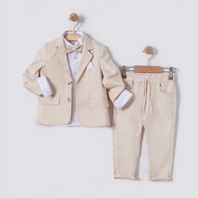 İstasyon Papyonlu Ceketli Üçlü Erkek Takım 2-5 Y.