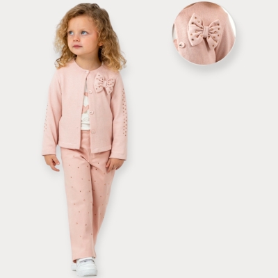 Baby Rose Taşlı Hırkalı Pantolonlu Kız Takım 2-5 Y.