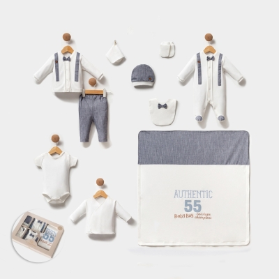 Cassiope 55 Nakışlı Erkek Onlu Set (kutulu)