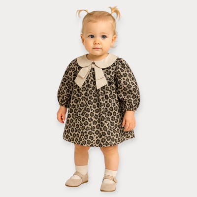 İstasyon Leopar Desenli Elbise 6-18 Ay