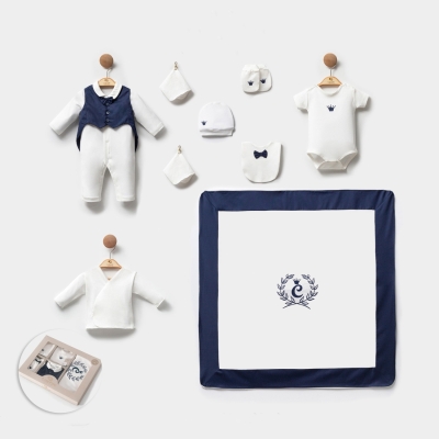 Cassiope C Nakışlı Erkek Onlu Set (kutulu)