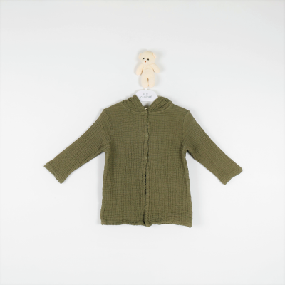 Cassiope Müslin Erkek Kapşonlu Bornoz 1-2-3 Y.