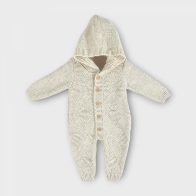 Cassiope Baklava Desenli Kalın örgü Triko Tulum 3-6-9 Ay