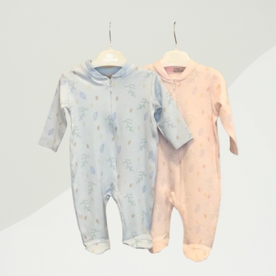 Cassiope (bonne) Yaprak Baskılı Penye Tulum 0-3-6 Y