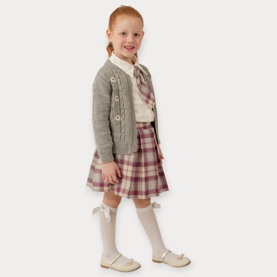 İstasyon Hırka Kravatlı Etekli Takım 3-6 Y.