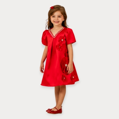 İstasyon Mikado Çiçekli Elbise 4-7 Y.