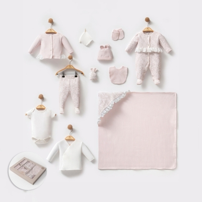 Cassiope Çiçek Baskılı Kız Onlu Set (kutulu)