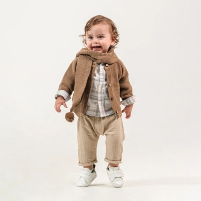 İstasyon Geyikli Atkılı Triko Dörtlü Erkek Takım 9-24 Ay