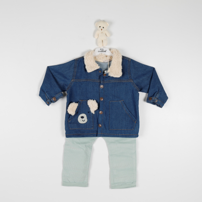 Cassiope Peluş Yakalı Kot Ceket Ikili Takım 9-24 Ay