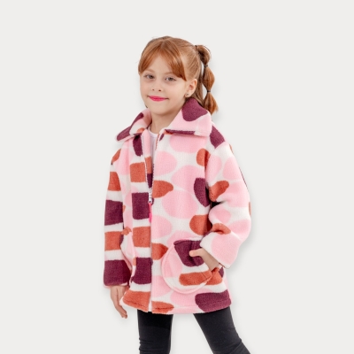 İstasyon Cepli Gömlek Yakalı Polar Hırka 6-9 Y.