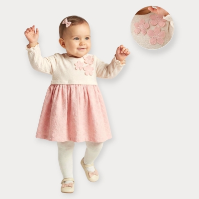 Baby Rose Robalı Bebe Elbise 9-24 Ay