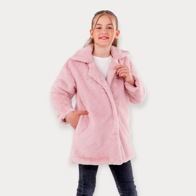 İstasyon Cırtcırtlı Kürk Mont 9-12 Y.