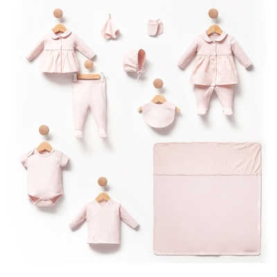 Cassiope İnce Nakışlı Şerit Dantelli Kız Onlu Zıbın (kutulu)