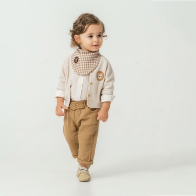 İstasyon Pitikare Fular, Triko Hırkalı Üçlü Erkek Takım 9-24 Ay